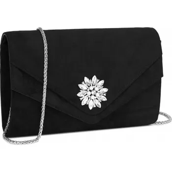 Kabelka Dámská elegantní kabelka s křišťálem Miss Lulu - černá