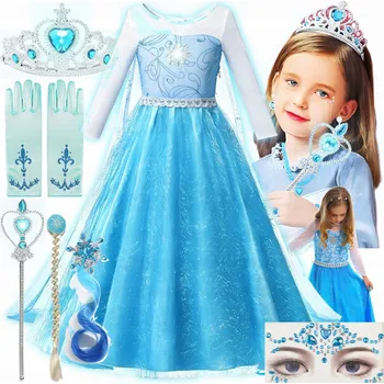 Karnevalový kostým Kostým Elsa Ledové Království AiM, velikost 110-116