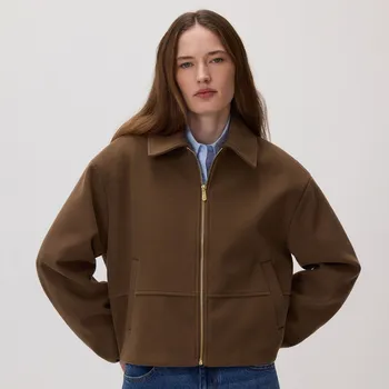 Reserved - Bunda s límcem - tmavě hnědá - 481IA-89X - 481IA-89X-L