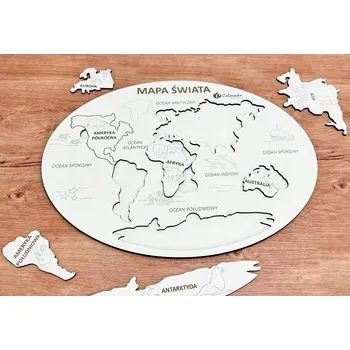 Obraz Mapa světa – kontinenty a oceány