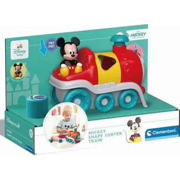 Hračka pro nejmenší CLEMENTONI BABY Mickey Mouse VLÁČEK TŘÍDIČ TVARŮ hračka pro batolata +9m