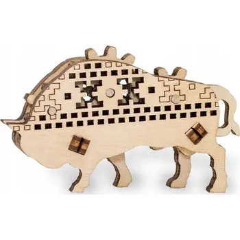 Obraz Eco-Wood Dřevěné Puzzle Zubr