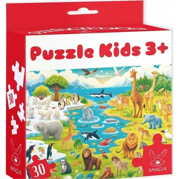 Puzzle PUZZLE 30 DÍLKŮ DĚTSKÉ DIVOKÁ ZVÍŘATA 3+