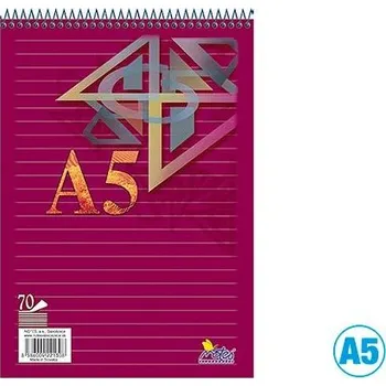 Blok Jula Blok A5 spirála nahoře linka