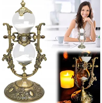 Hodiny Přesýpací hodiny Bedee zlaté 8,4 cm