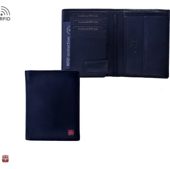Peněženka New Bags Pánská peněženka kožená černá s RFID DATA SAFE ochranou LBC-110