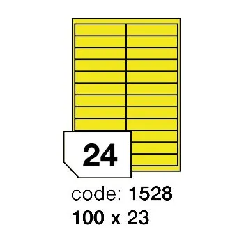 Samolepící etiketa Samolepící etikety Rayfilm Office 100x23 mm 100 archů, matně žlutá, R0121.1528