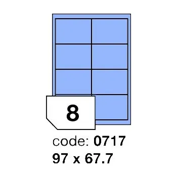 Samolepící etiketa Samolepící etikety Rayfilm Office 97x67,7 mm 100 archů, matně modrá, R0123.0717