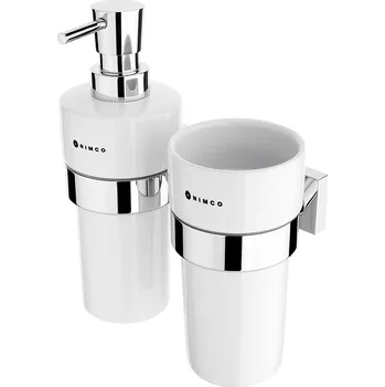 Dávkovač mýdla Ruční nástěnný dávkovač mýdla Nimco 300 ml, stříbrný, vícebarevný