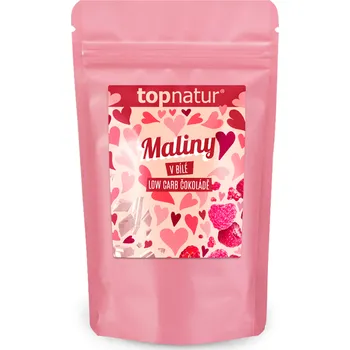 Sušené ovoce Valentýnské maliny v bílé Low Carb čokoládě 100g