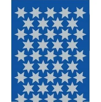 samolepka HERMA SAMOLEPKY HVĚZDIČKY HVĚZDY STŘÍBRNÉ VÁNOČNÍ 41 KUSŮ