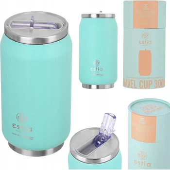 Termoska Mátový TERMOHRNEK SE SLÁMKOU termoska na kávu čaj Estia 300 ml 6h-12h