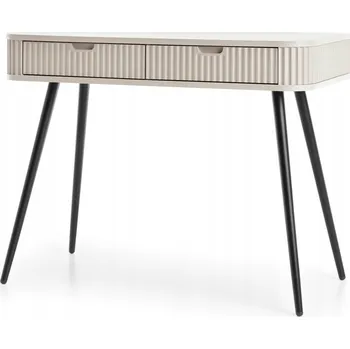 Toaletní stolek Toaletní Stolek zaoblený, rýhovaný do ložnice Nole T103 Kašmír + černé nožky