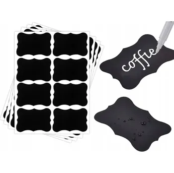 Samolepící etiketa 32x SAMOLEPICÍ ŠTÍTKY na KOŘENÍ a ZAVAŘENINY + BÍLÝ POPISOVAČ