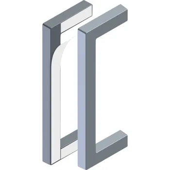 Samolepicí stříbro klika na dveře, 2 ks.