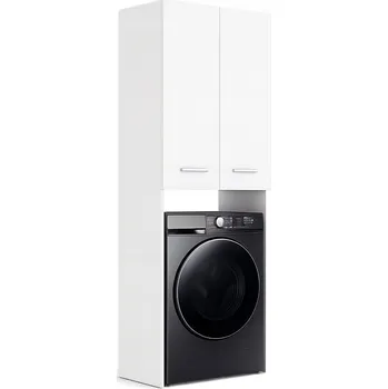 Koupelnový nábytek FURNIFY | Skříňka nad pračku s dvířky | Bílá
