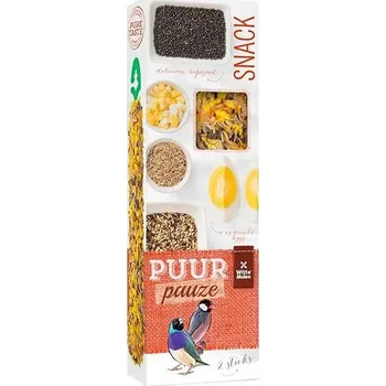 Krmivo pro hlodavce Puur Pauze Snack tyčinka pro drobné exoty divoká semena 60 g (2 ks)