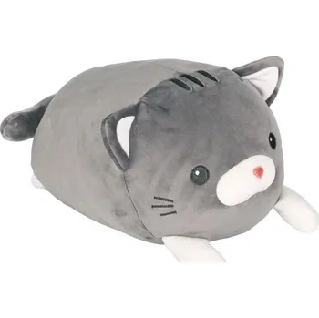 Polštář Polštář ALBI KOČKA UNI Šedá, Bílá, Černá