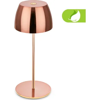 Lampička BRILONER LED nabíjecí stolní lampička Serina Mini, bezdrátová, 20cm, IP44, 2,5W, stmívatelné, dotykový vypínač, měď - BRILO BRILO 7503013