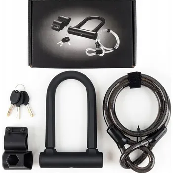 Zámek na kolo Zámek na kolo, silný zámek na kolo, lanko s klíčkem, 20 x 12,2 cm