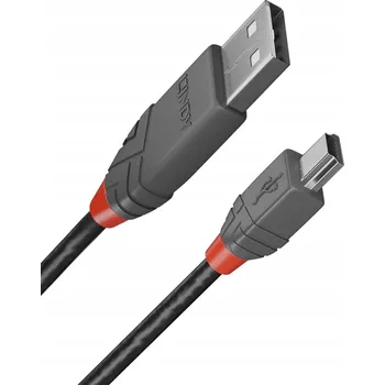 Datový kabel Lindy 36723 USB kabel 2 m USB A na Mini-USB B Černý, Šedý