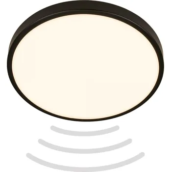 BRILONER Chet LED stropní svítidlo IP54, 3m dosah čidla, pohybové čidlo, černá - BRILO BRILO 3829015
