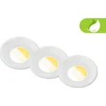 BRILONER Klira 3ks sada LED vestavných bodových svítidel do koupelny 230V, stmívatelné, Ra90, IP44, bílé - BRILONER BRI 7589036