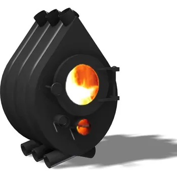 Krbová kamna Teplovzdušná kamna Firebull Mini 6,5kW/120m3 Prosklená - Levé