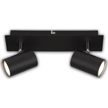 BRILONER Isil A LED stropní bodové svítidlo, třída A, 2-ramenné, 50.000h, nastavitelné, černá - BRILO BRILO 2840025