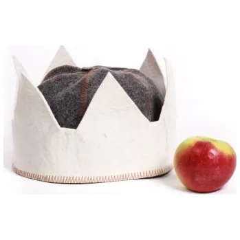 EVEI Klobouk do sauny „Král“, vlna, univerzálna veľkosť,bíla