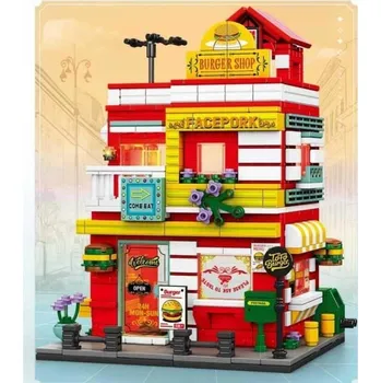 ostatní stavebnice STAVEBNICE STREETSCAPE - BURGER SHOP RESTAURACE, 705 DÍLKŮ