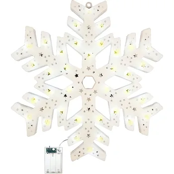 Vánoční dekorace Verk 26097 Vánoční závěsná LED Sněhová vločka 40 cm, 35 LED, teplá bílá