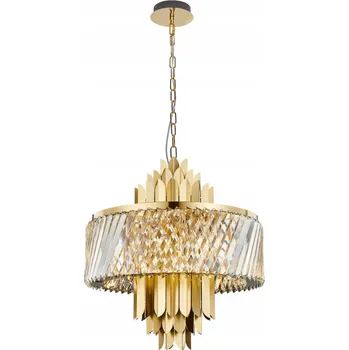 MILAGRO ML0409 MARGOT GOLD Zlatý křišťálový lustr, skleněná lampa GLAMOUR