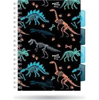 Sešit Sešit A5 s mřížkou CoolPack, 100 listů, vícebarevný, dinosauři