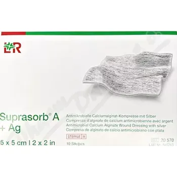 Krytí na ránu Krytí Suprasorb A+Ag sterilní 5x5cm 10ks