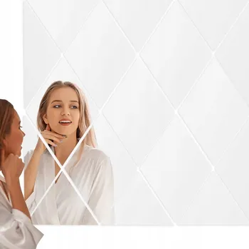 Zrcadlo SAMOLEPICÍ AKRYLOVÉ ZRCADLO NA ZEĎ ZRCADLO DEKORAČNÍ NÁLEPKA 50*50CM