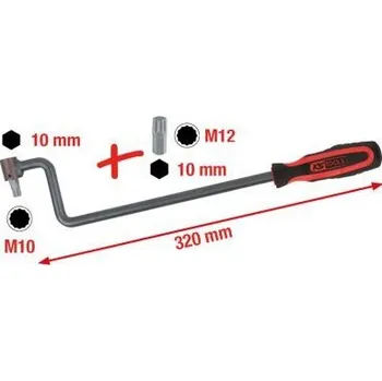 Nářadí pro automobil KS TOOLS Klíč k seřízení přední nápravy, Mercedes, 3 Ks, 150.9470