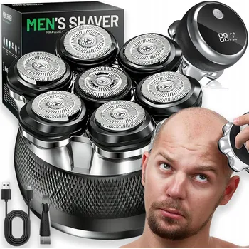 Holicí strojek HOLICÍ STROJEK ELEKTRICKÝ PÁNSKÝ NA HLAVU A VOUSY S HLAVICEMI, 120 MINUT PROVOZU, 2 RYCHLOSTI