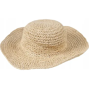 Klobouk Agrafka slaměný klobouk béžový univerzální velikost