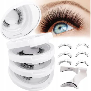 Umělé řasy Magnetické Řasy s Aplikátorem 4 Páry Přirozený 3D Efekt