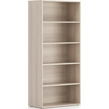 B2B Partner Kancelářský regál vysoký BLOCK, 800 x 400 x 1748 mm, dub přírodní