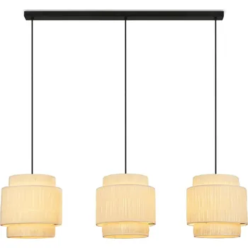 BRILONER Papper závěsné svítidlo, stínidlo z přírodních vláken, 3xE27 patice, přírodní - BRILONER BRI 4851034