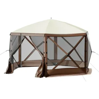 Stan Vodotěsný kempinkový stan pro 8 osob s úložným prostorem a moskytiérou