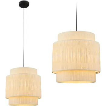 BRILONER Papper závěsné svítidlo, stínidlo z přírodních vláken, E27 patice, přírodní - BRILONER BRI 4851014