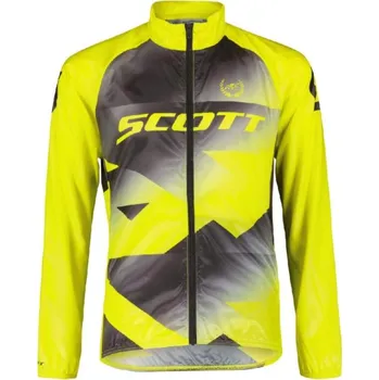 Cyklistická bunda Dětská bunda SCOTT RC WB Black/Sulphur Yellow - 152