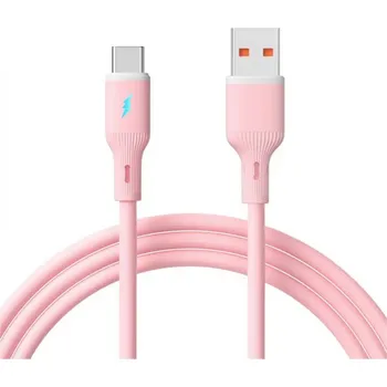 Mobilní telefon Akyga USB kabel USB-A zástrčka, USB-C ® zástrčka 1 m růžová AK-USB-61