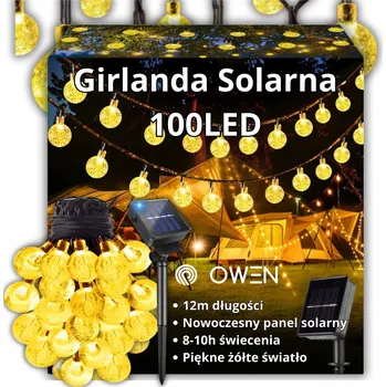 Venkovní osvětlení Solární lampa zapichovací Zahradní světýlka závěsné kuličky 100 LED 12m černá 1200 cm 100 ks