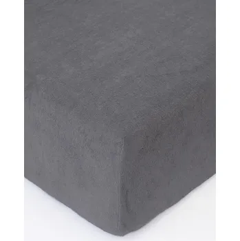 Prostěradlo Froté prostěradlo do postýlky 60 × 120 cm - tmavě šedá