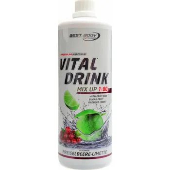 Nápoj pro sportovce Best Body nutrition Vital drink Zerop 1000 ml - brusinka s limetou