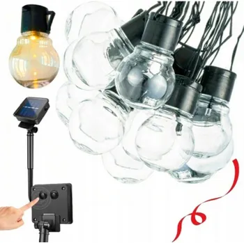 Venkovní osvětlení Světelný řetěz Solární LED girlanda SE SENZOREM 620 cm solární bezbarvá